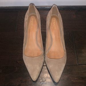Coach suede heels